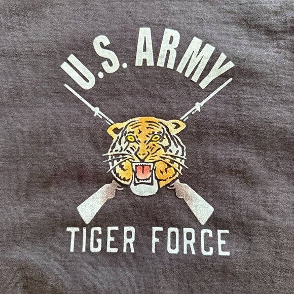 The Real McCoy's U.S. Army Tiger Force Half Sleeve Sweatshirt Large - Picture 2 of 9